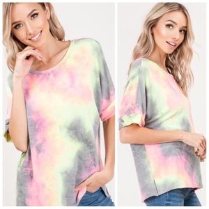 FINAL FEW | Tie-dye neon top